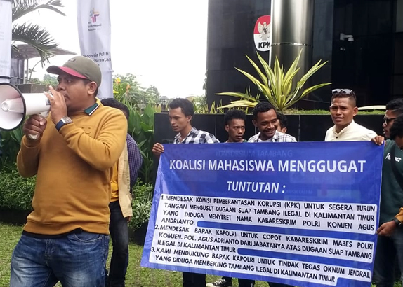 Demo Mahasiswa Desak KPK Ungkap Dugaan Suap Tambang Ilegal di Kaltim Libatkan Petinggi Polri