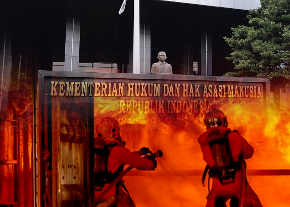 Gedung Kemenkumham Terbakar Setelah Pengesahan RKUHP Jadi UU
