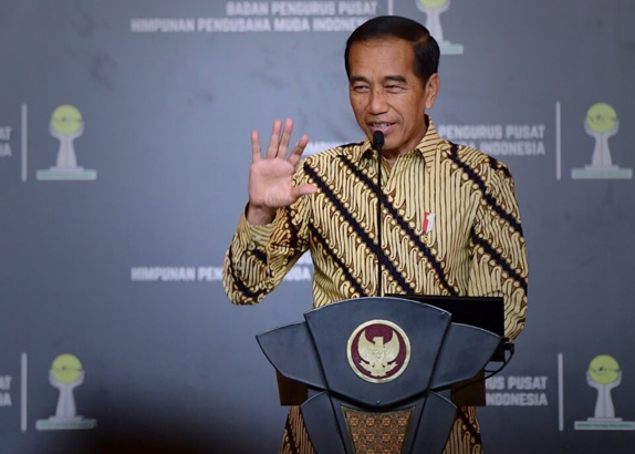 Jokowi Ogah Sebut Capres-Cawapres di Pelantikan BPP HIPMI
