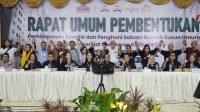 Rapat umum pembentukan pengurus Perhimpunan Pemilik dan Penghuni Satuan Rumah Susun (PPPSRS) Rusun Kalibata City, Jakarta Selatan, pada Sabtu (16/12/2023). 